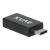 Adapter, USB-A anya/USB-C apa, AVAX "AD602 Connect+", fekete