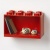 Polc, LEGO "Brick 2x4", piros